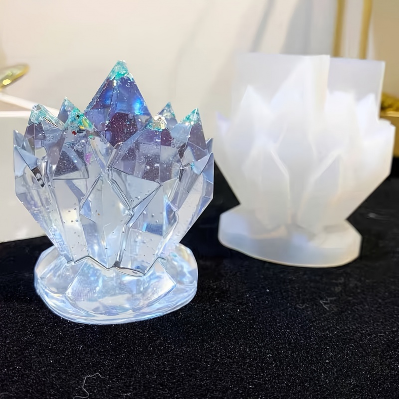 Candle Molds - 1pcCrystal Cluster Decorative Silicone Mold Candle