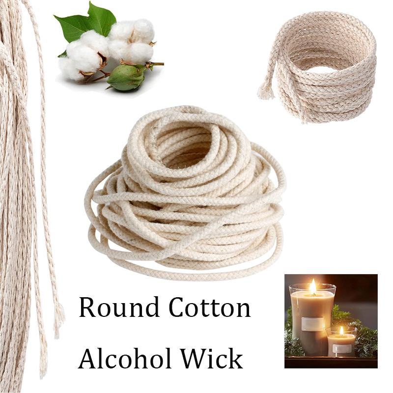 Candle Lighter - 3/5/10m Round Cotton Alcohol Wick Cotton