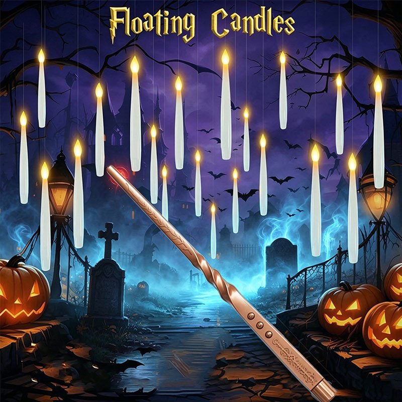 Silk Candle - Magic Floating Candles with Wand, Flameless