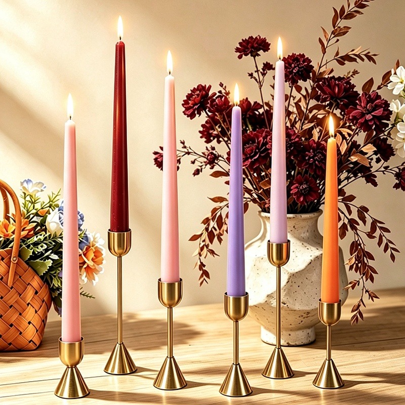 Burgundy Taper Candles, Long S - огляд і ціна Soy Wax
