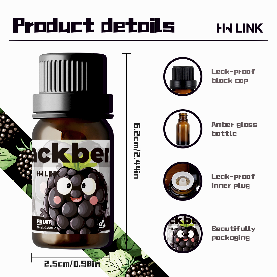 Blackberry Fragrance Oils 10ml - огляд і ціна Candle Fragrance