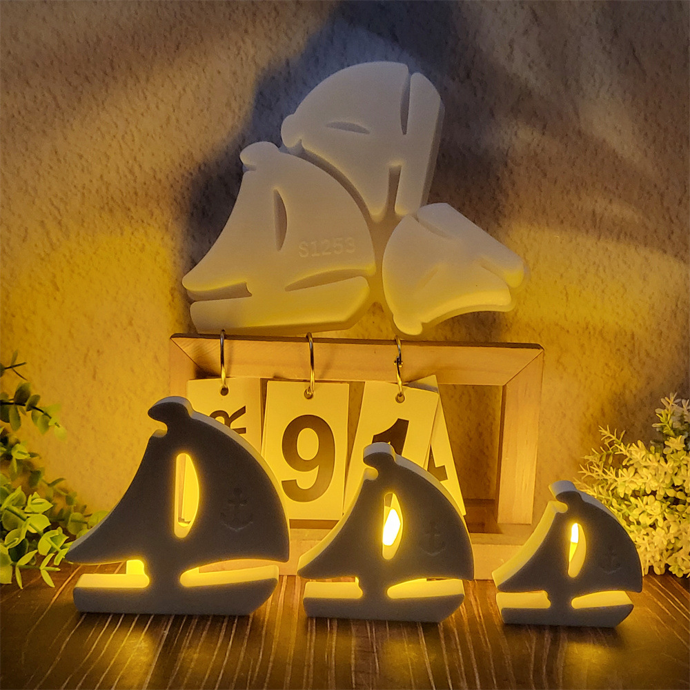 3D Sailboat Night Light Silico - огляд і ціна Candle Lighter