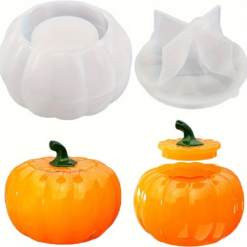 2pcs Pumpkin Jar Silicone Mold - огляд і ціна Candle Containers