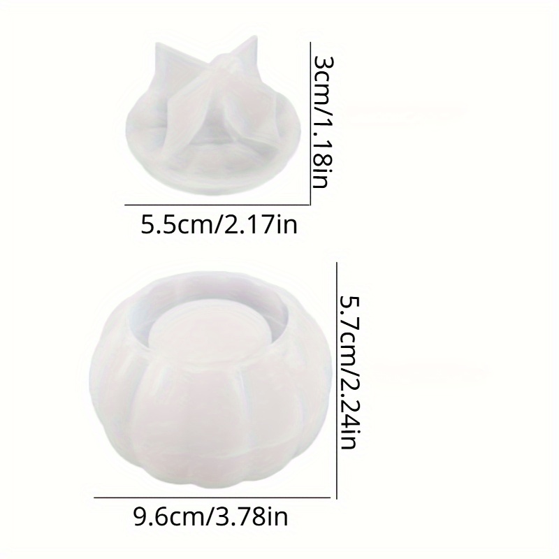 2pcs Pumpkin Jar Silicone Mold - огляд і ціна Candle Containers
