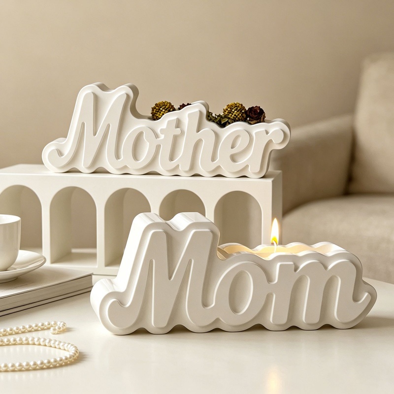 Letter Shape Vase Plaster Sili - огляд і ціна Candle Containers
