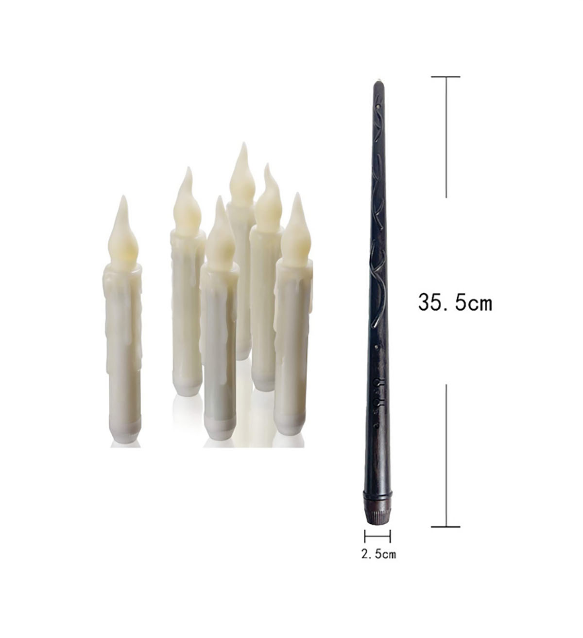 Flameless Ivory Taper Candles  - огляд і ціна Candle Wick