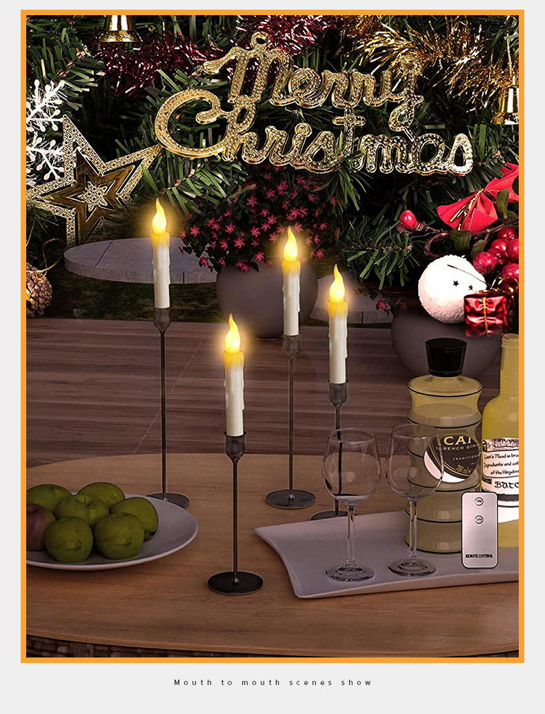 Flameless Ivory Taper Candles  - огляд і ціна Candle Wick