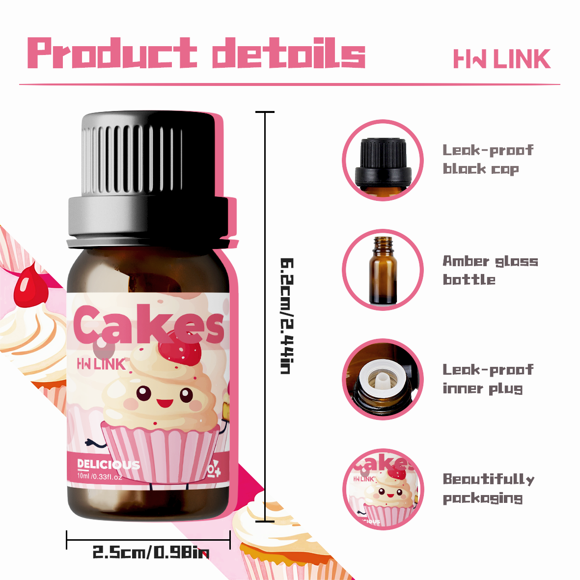 10ml Cakes Fragrance Oils Cand - огляд і ціна Candle Fragrance