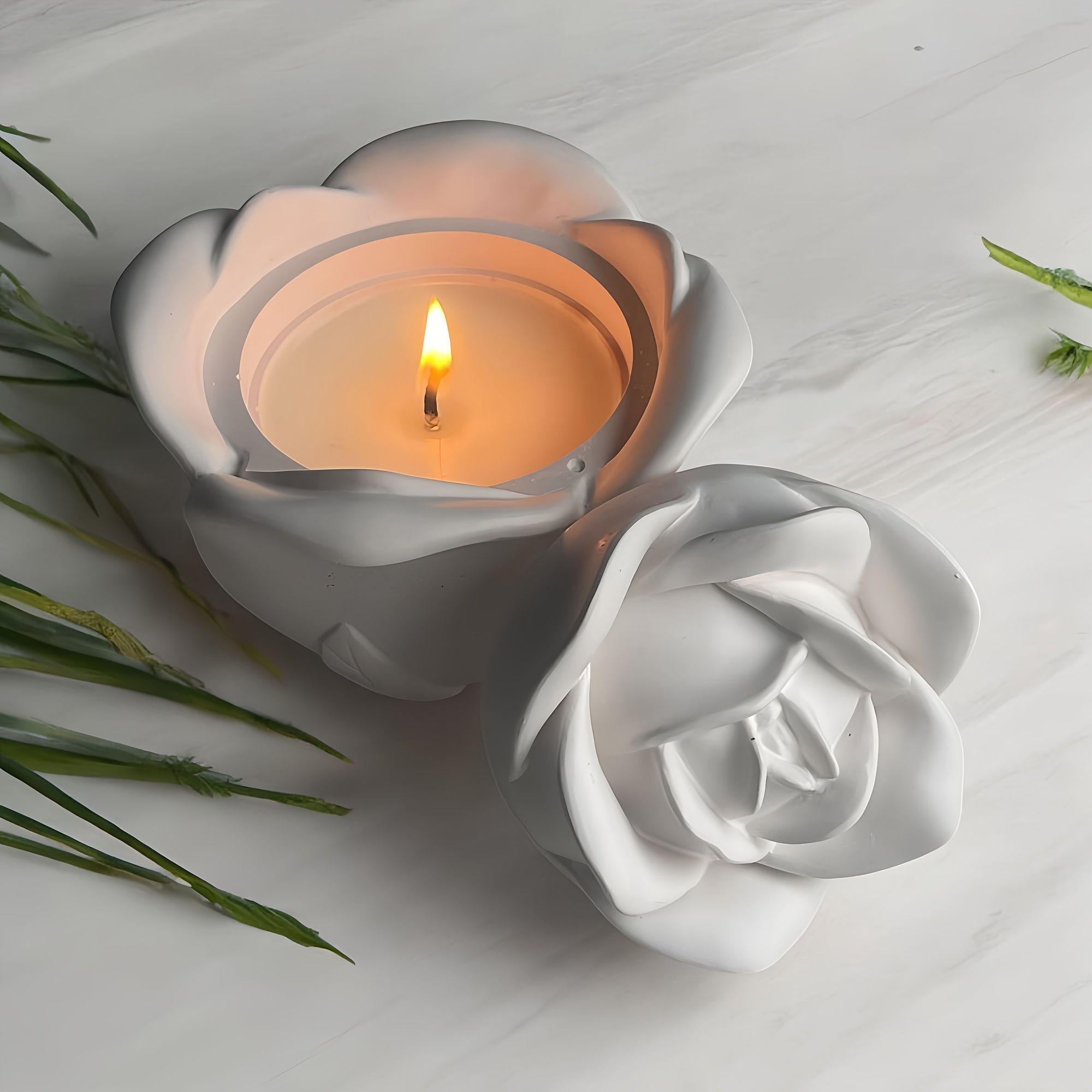 2-Piece Set Rose Shaped Silico - огляд і ціна Candle Molds