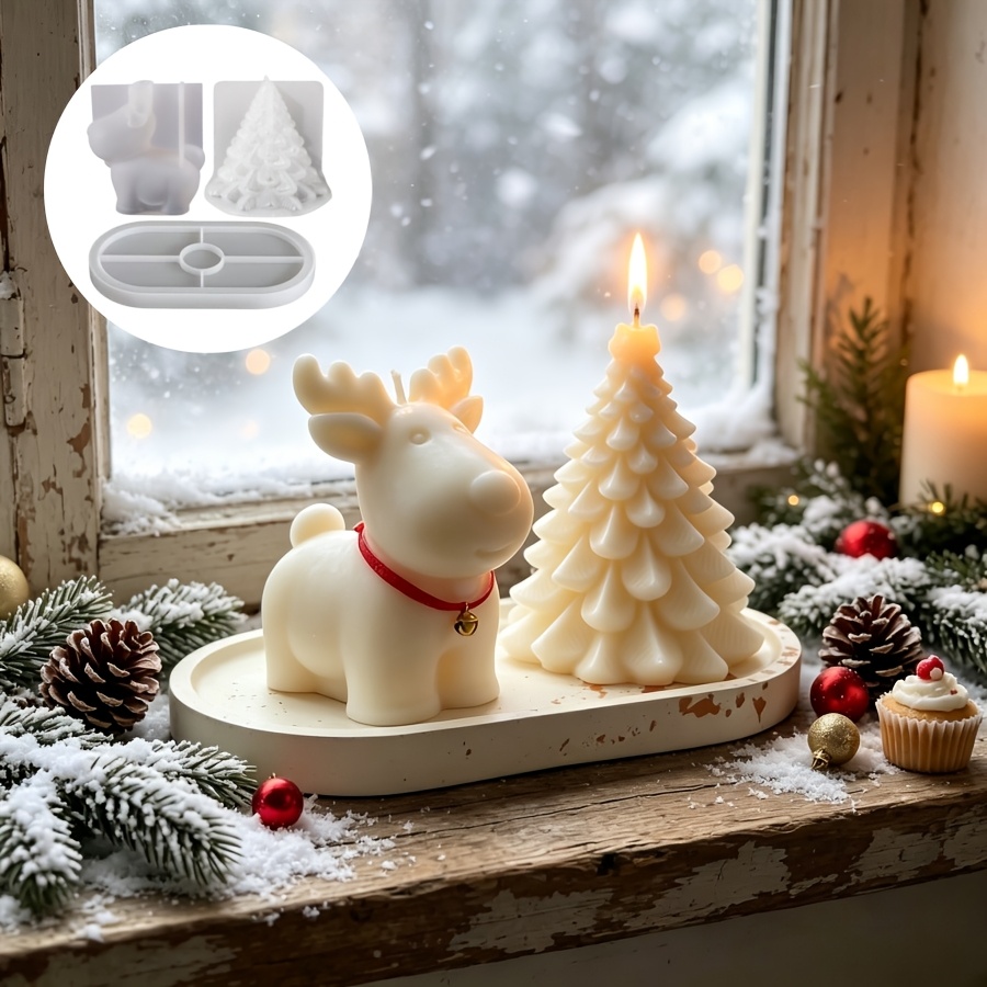 Clay Silicone Mold 3pcs Set: C - огляд і ціна Candle Making Kit