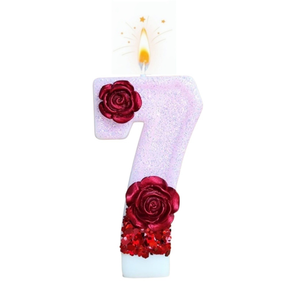 Number Pink Glitter Red Rose F - огляд і ціна Paraffin Wax