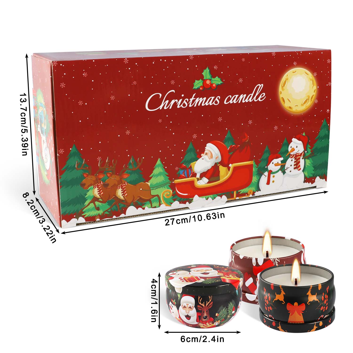 2.3 inch, 16-Piece Christmas S - огляд і ціна Soy Wax