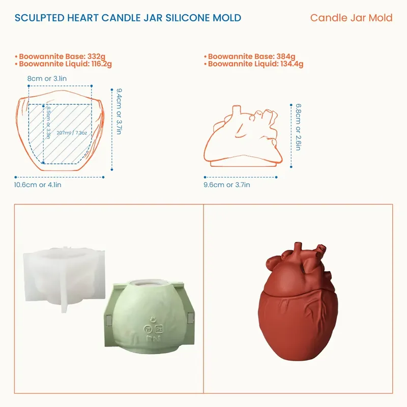 Nicole Sculpted Heart Candle J - огляд і ціна Candle Molds