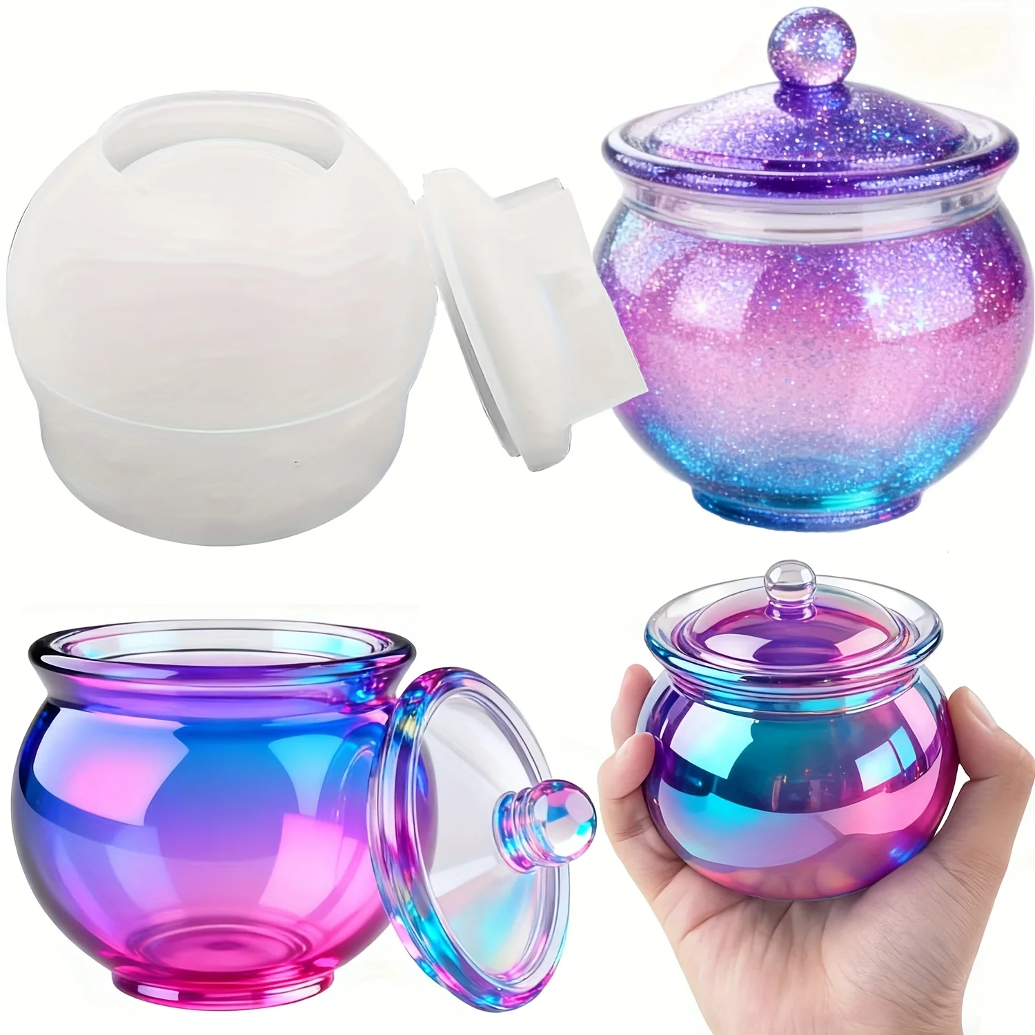 1 set of round resin can molds - огляд і ціна Candle Containers