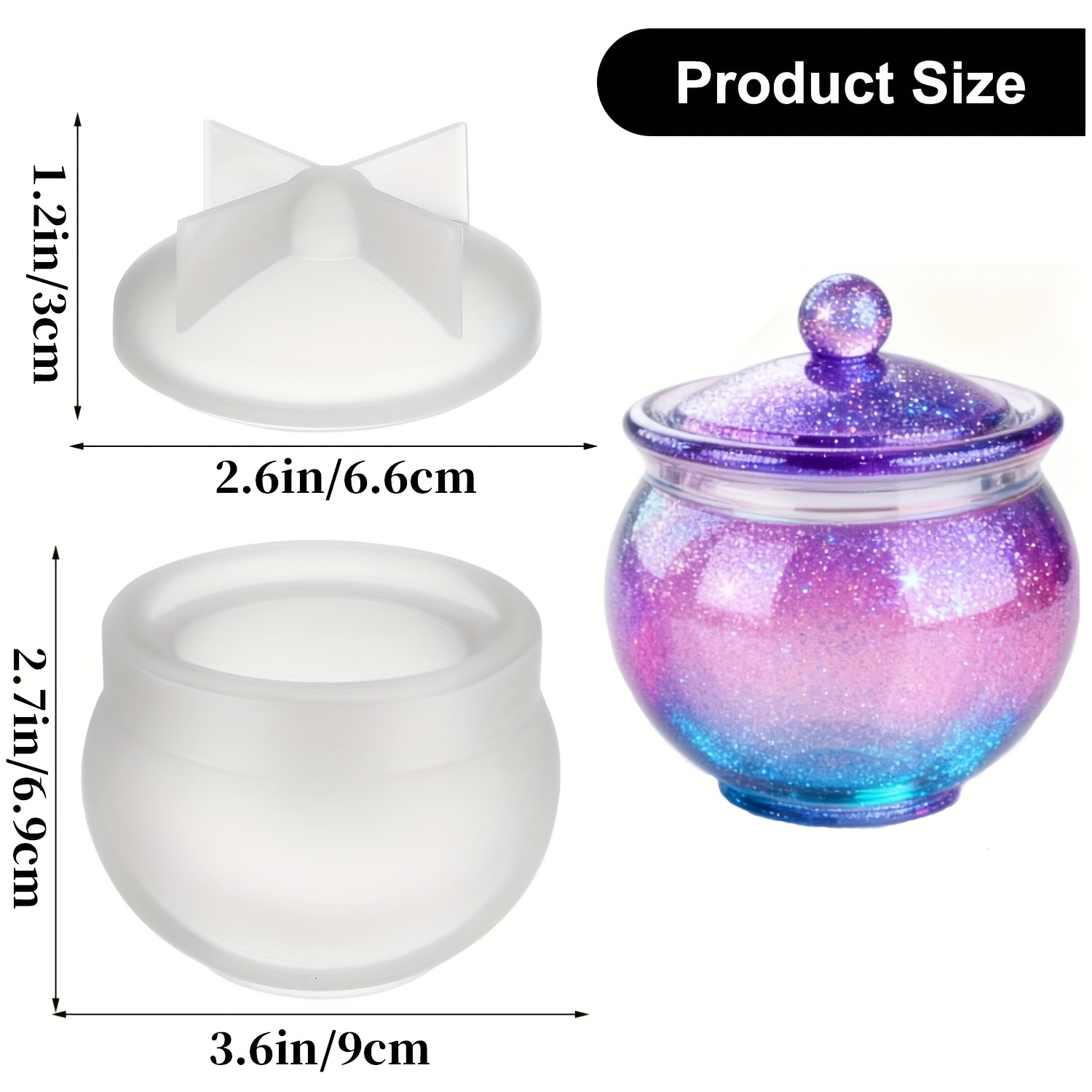 1 set of round resin can molds - огляд і ціна Candle Containers