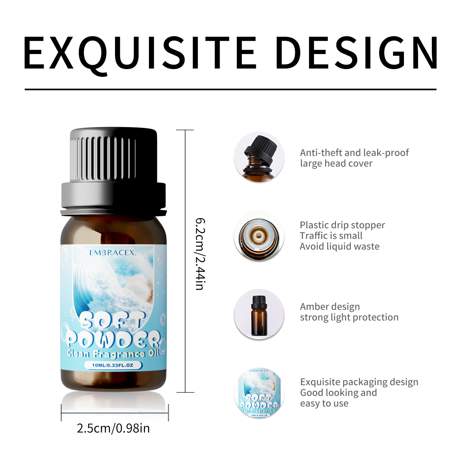 10ml Soft Powder Essential Oil - огляд і ціна Candle Fragrance